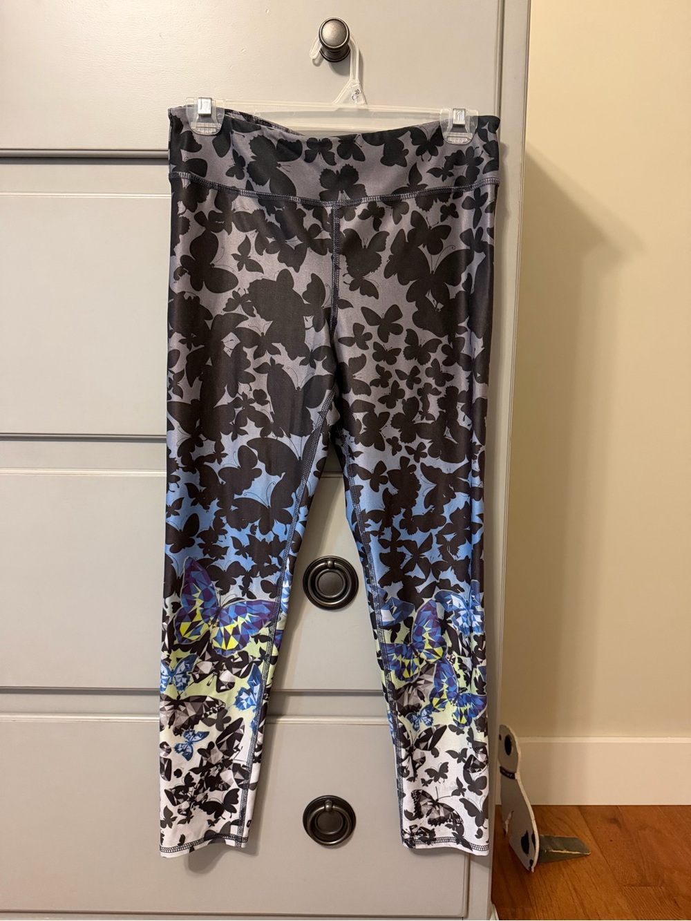 Butterfly Gradient Active Leggings - Black & Blue